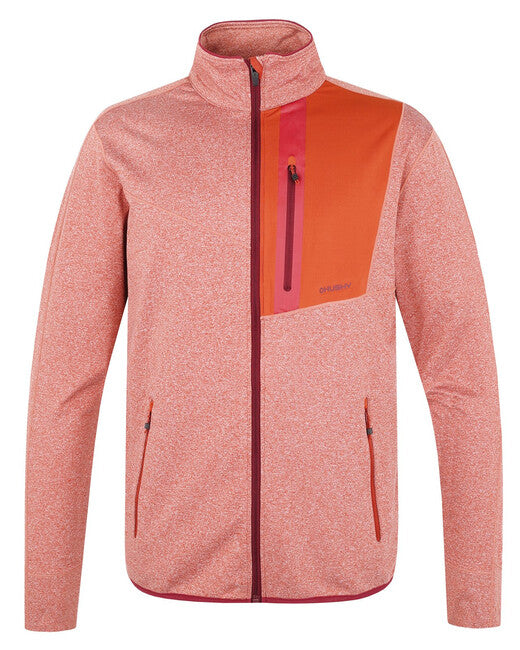 Husky Ane felpa con cappuccio con zip da uomo, dk. arancione mattone