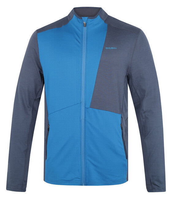 HUSKY Tarp felpa con zip da uomo, dk. blue/blue, M