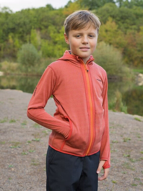 Husky Artic felpa con cappuccio zips k, rosso/nero blu