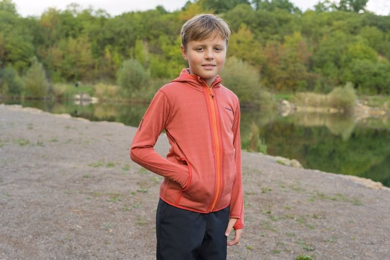 HUSKY Artic Zips K Hoodie, Bright Green / Dark Khaki