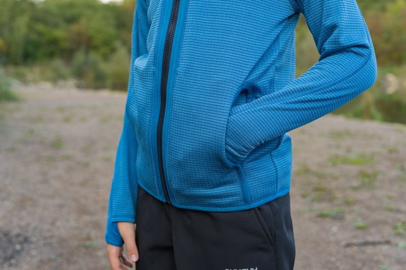 HUSKY Artic Zips K Hoodie, Bright Green / Dark Khaki