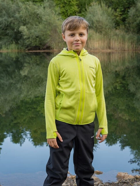 HUSKY Artic Zips K Hoodie, Bright Green / Dark Khaki