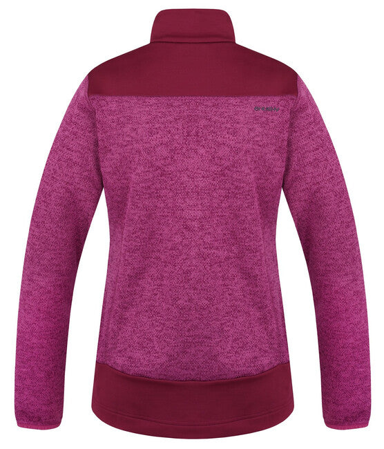 HUSKY Alan maglione in pile con zip da donna, magenta scuro