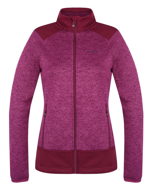 HUSKY Alan maglione in pile con zip da donna, magenta scuro