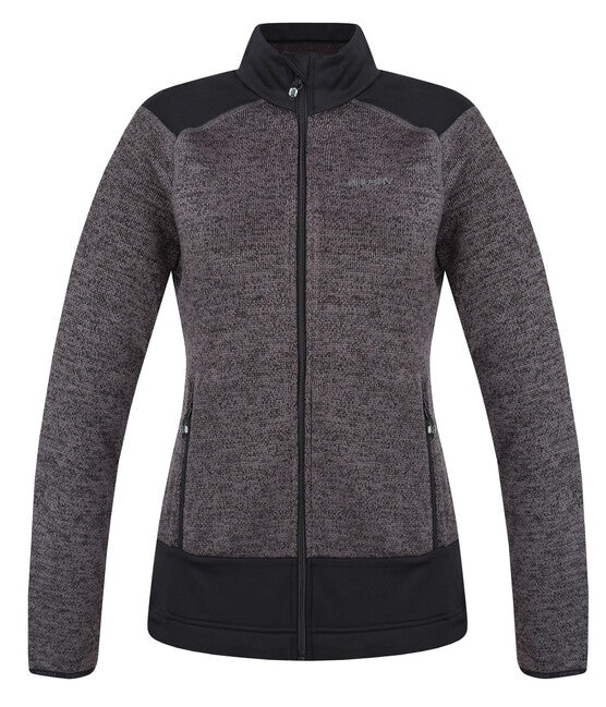 HUSKY Alan maglione in pile con zip da donna, nero