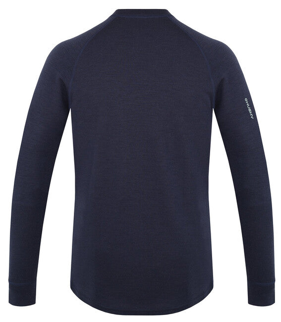 HUSKY Aron ανδρικό merino φούτερ, dk. blue
