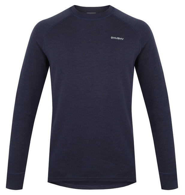 HUSKY Aron ανδρικό merino φούτερ, dk. blue
