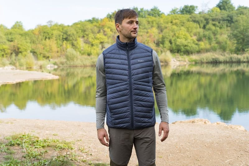 Husky Dresles gilet da uomo in piuma, arancio mattone
