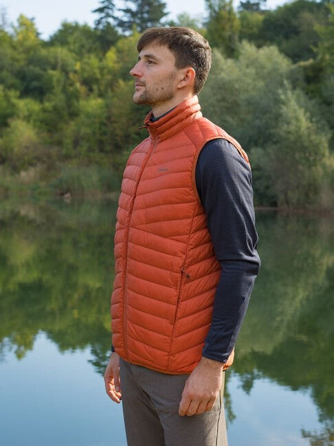 Husky Dresles gilet da uomo in piuma, arancio mattone