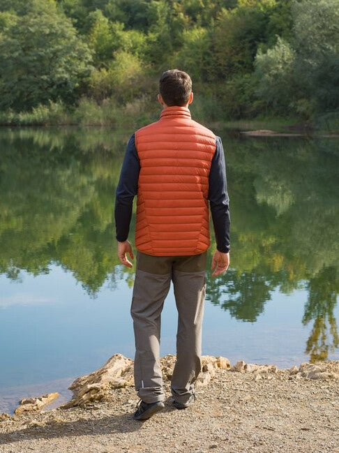 Husky Dresles gilet da uomo in piuma, arancio mattone
