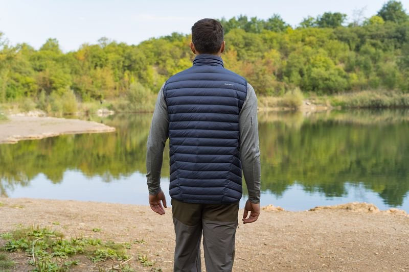 Husky Dresles gilet da uomo in piuma, dk. grigio verde