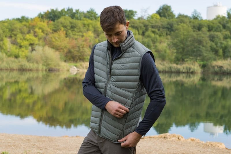 Husky Dresles gilet da uomo in piuma, dk. grigio verde
