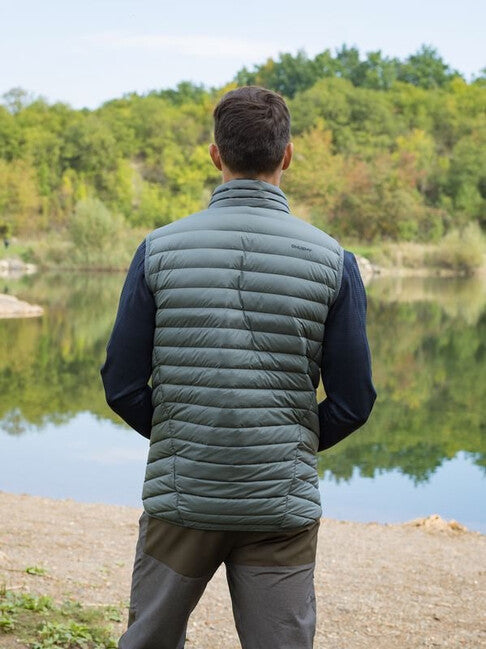 Husky Dresles gilet da uomo in piuma, dk. grigio verde