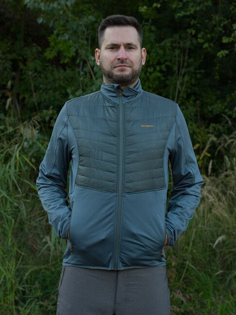 HUSKY Men's Airy Hoodie M, Dark Grey Green