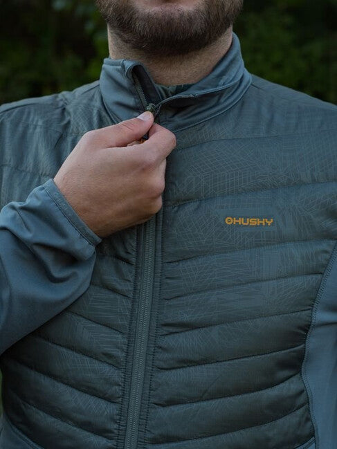 HUSKY Men's Airy Hoodie M, Dark Grey Green