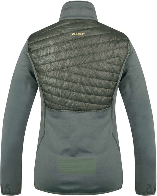 HUSKY Airy felpa con zip da donna, grigio scuro verde