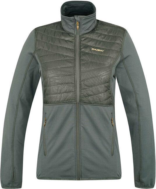 HUSKY Airy felpa con zip da donna, grigio scuro verde