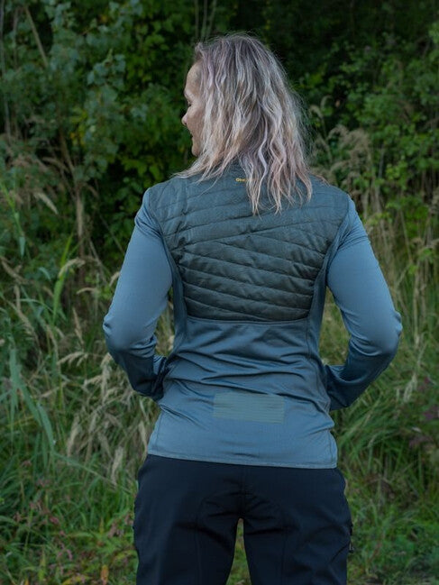 HUSKY Airy felpa con zip da donna, grigio scuro verde