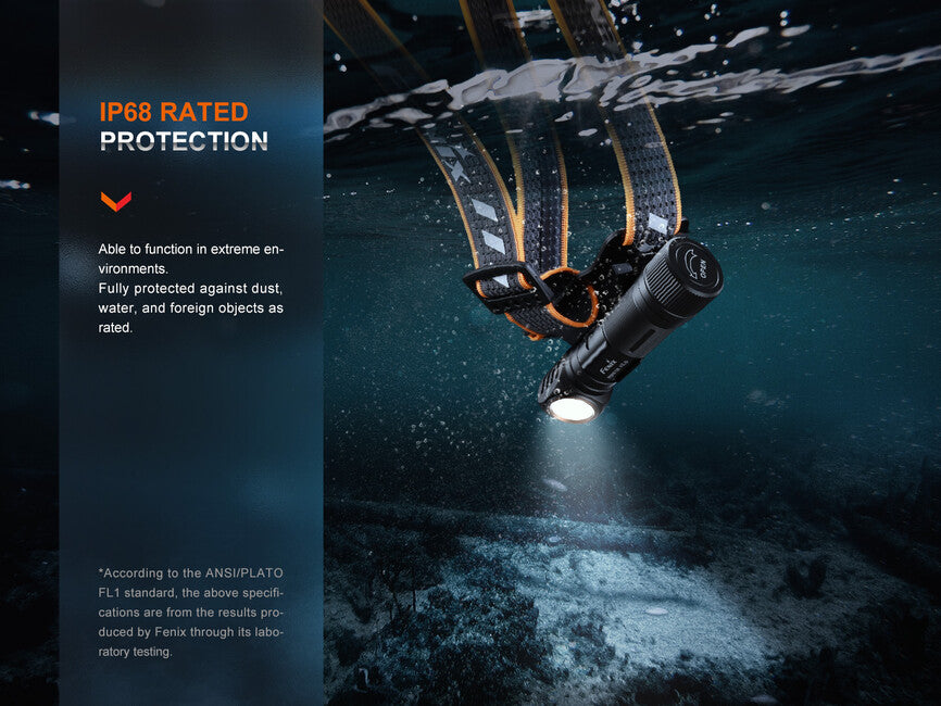 Fenix HM61R Amber V2.0 φακός κεφαλής, επαναφορτιζόμενος