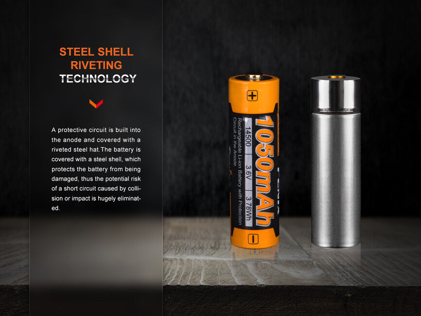 Fenix 14500 batteria ricaricabile 1050 mAh (Li-Ion)