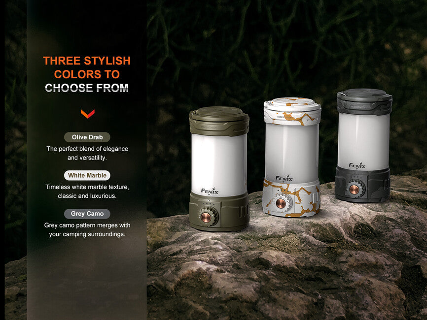 Fenix CL26R PRO Rechargeable Lantern, Grey Camo