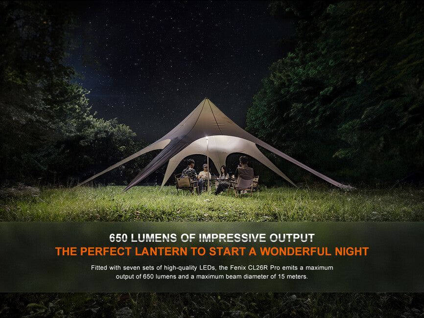 Fenix CL26R PRO Rechargeable Lantern, Grey Camo