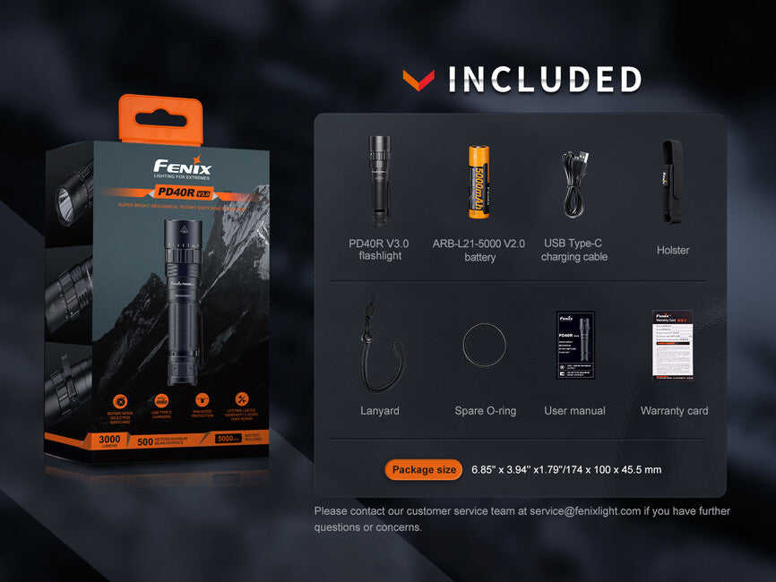 Fenix PD40R V3.0 Rechargeable Flashlight
