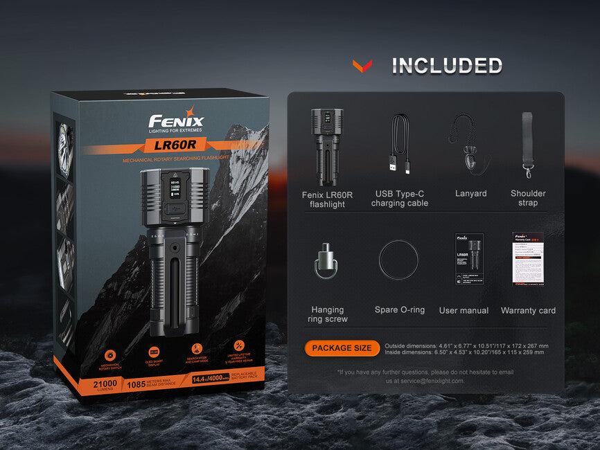 Fenix LR60R torcia elettrica ricaricabile a led