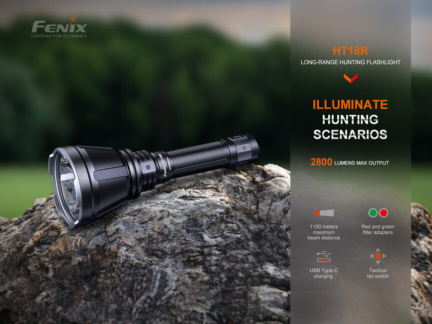 Fenix HT18R lovska polnilna svetilka