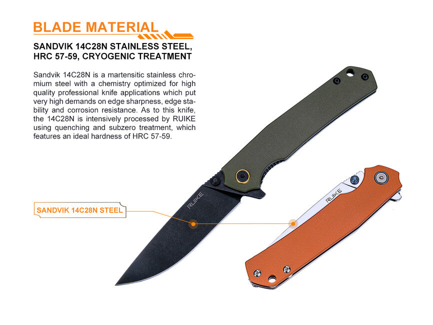 Ruike P801 coltello, verde