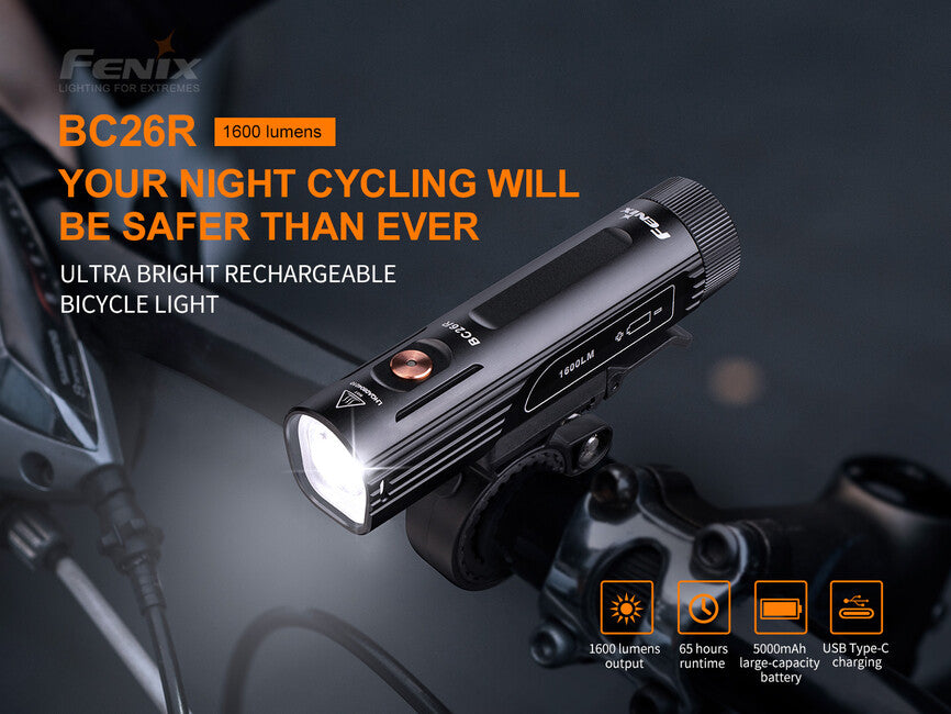 Fenix BC26R set di lampada ciclistica e lampeggiatore BC05R v2.0