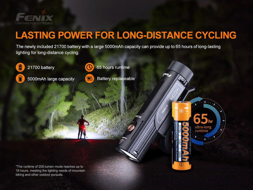 Fenix BC26R set di lampada ciclistica e lampeggiatore BC05R v2.0