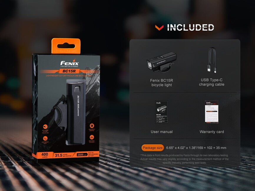 Fenix BC15R luce ricaricabile per bicicletta