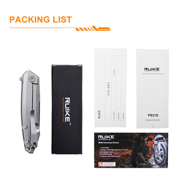 Ruike P831S coltello, argento