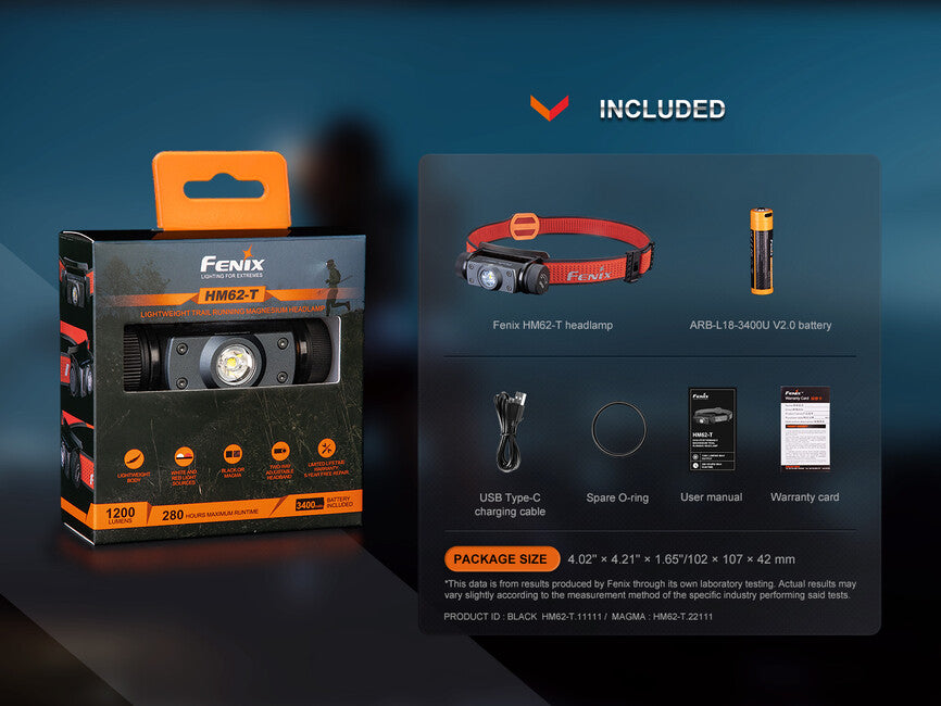 Fenix HM62-T lampada frontale, nero