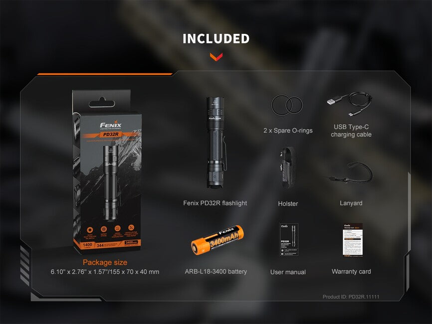 Fenix PD32R torcia ricaricabile