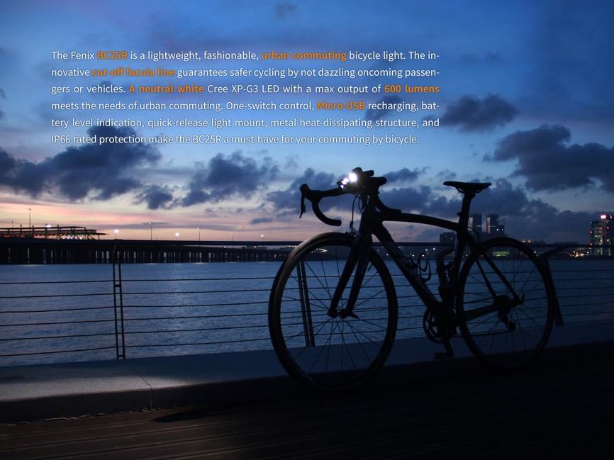 Fenix BC25R batteria ricaricabile per ciclismo 600 lumen