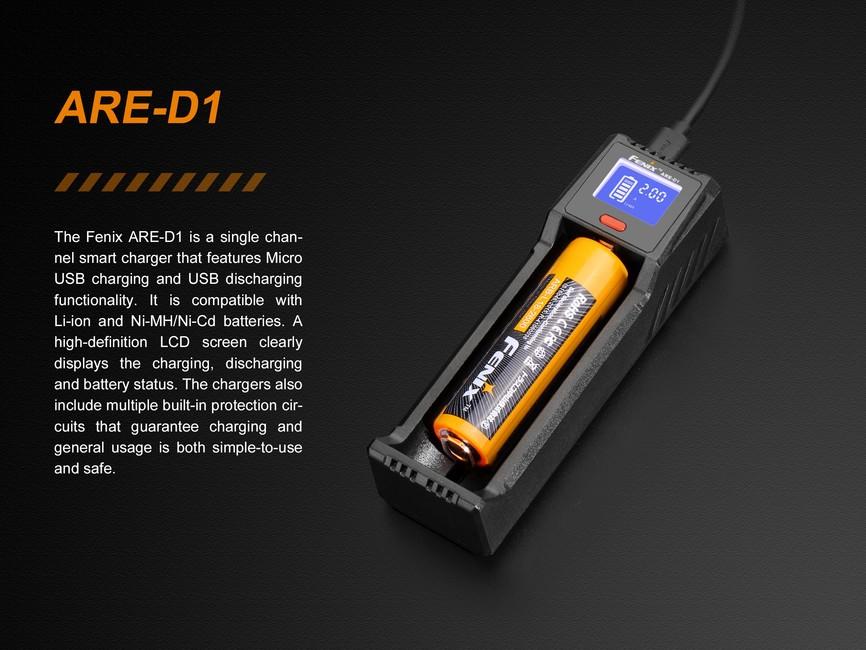 Fenix ARE-D1 caricatore USB (ioni di litio, NiMH)