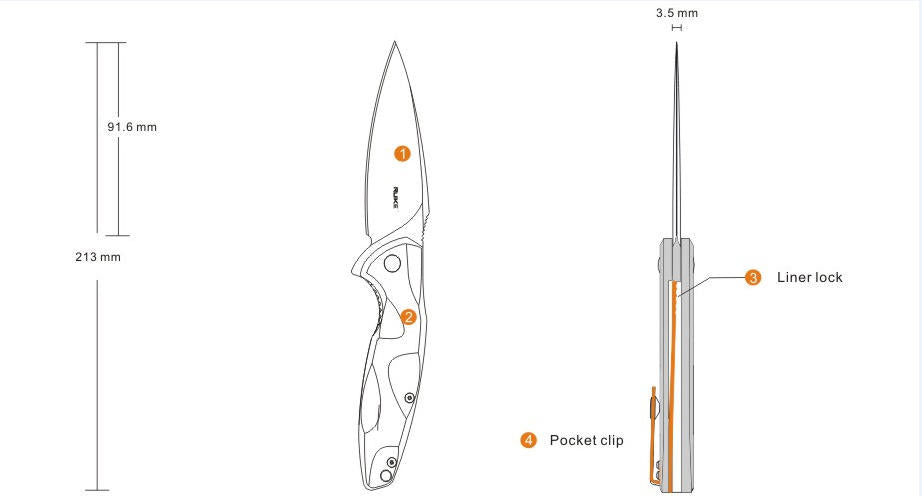 Ruike Fang P105 coltello da tasca