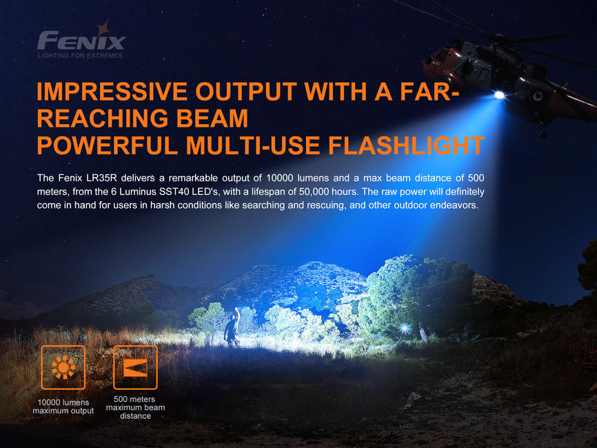 Fenix LR35R torcia elettrica ricaricabile