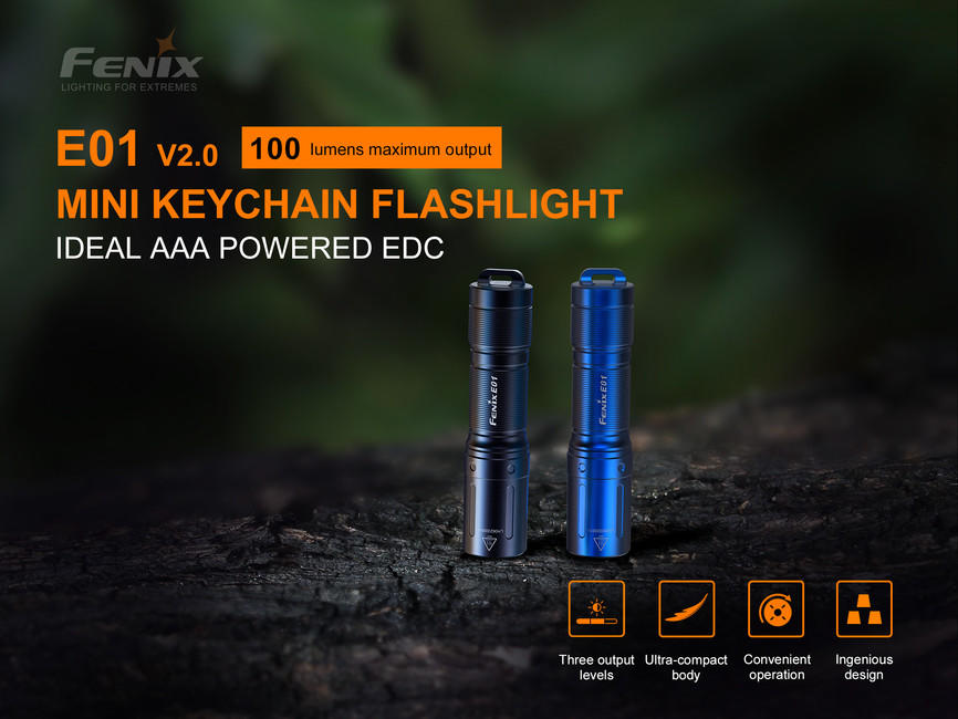 Fenix E01 V2.0 mini torcia