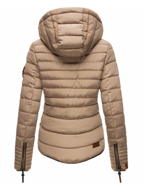 Marikoo Amber giacca invernale con cappuccio da donna, taupe