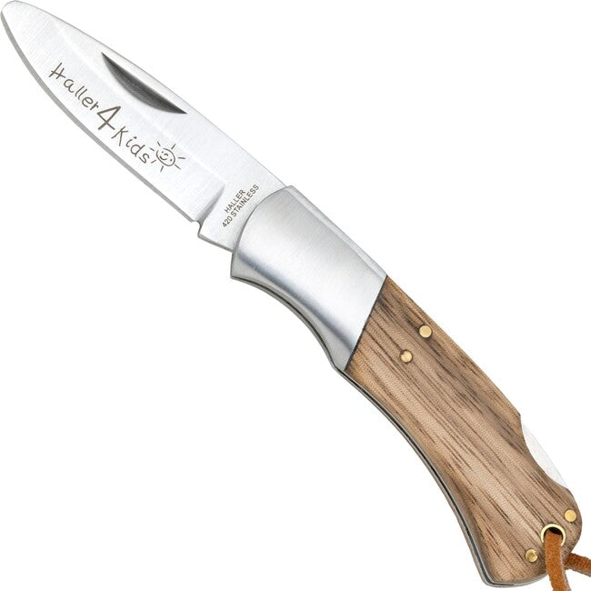 Haller Jugend- Zebraholz coltello tascabile per bambini