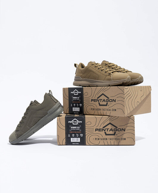 Pentagon Hybrid 2.0. low scarpe tattiche, coyote