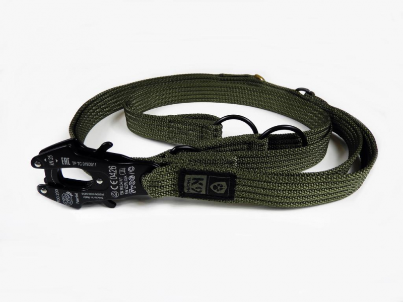 K9 Thorn Guinzaglio staccabile con maniglia frontale Kong Frog, oliva