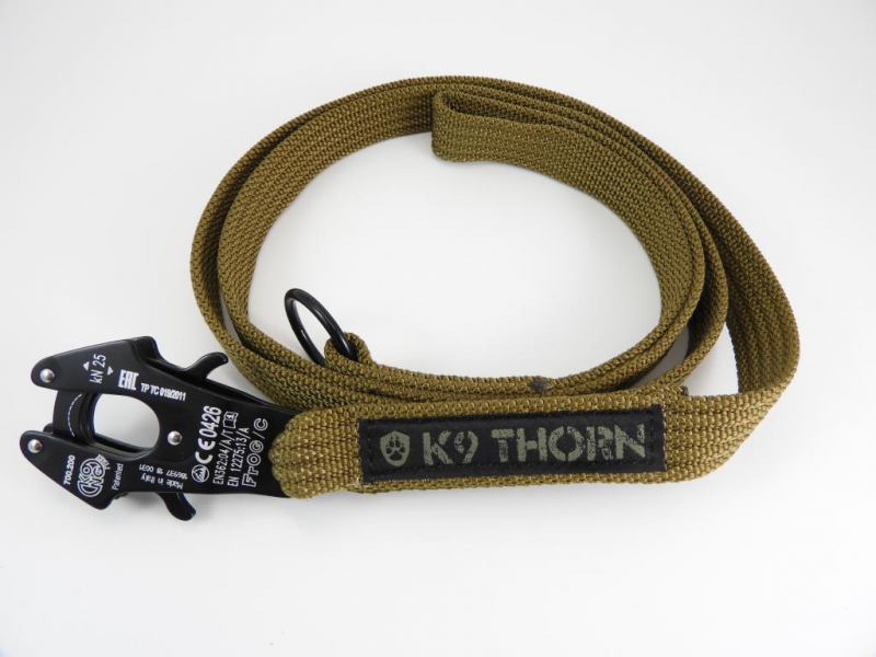 K9 Thorn Kong Frog Guinzaglio 150 cm, coyote marrone