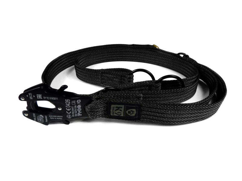 K9 Thorn guinzaglio reversibile con moschettone kong frog, nero, 255 cm
