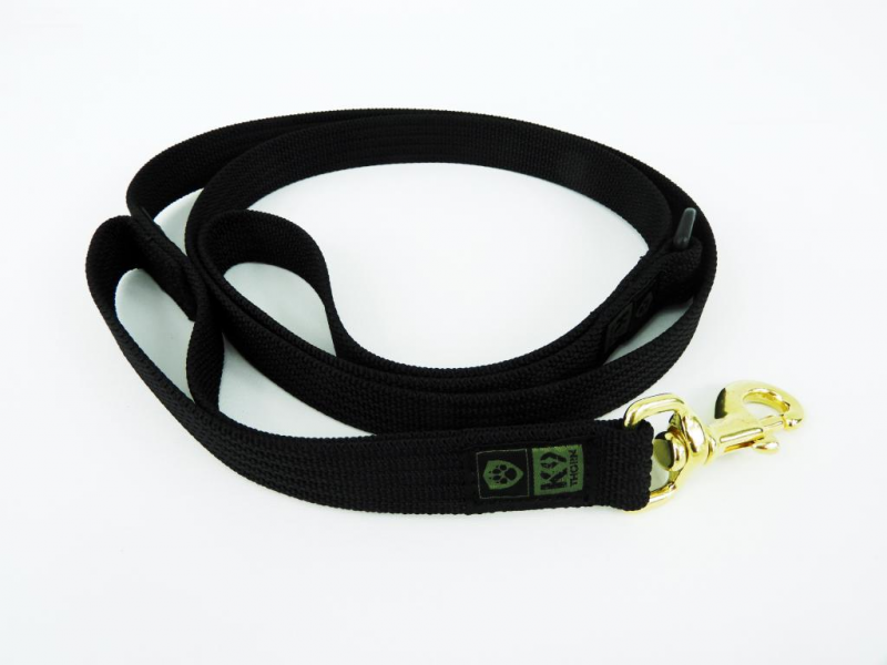 K9 Thorn Guinzaglio con 2 maniglie 100 cm, nero