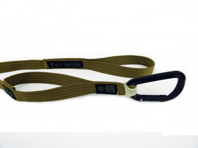 K9 Thorn Guinzaglio con 2 maniglie Express 100 cm, marrone coyote