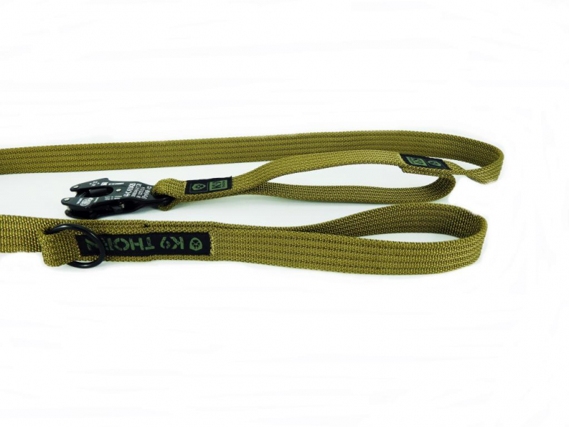 K9 Thorn Guinzaglio con 2 maniglie Kong Frog 150 cm, coyote